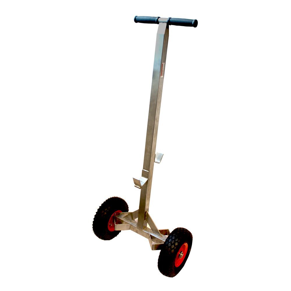 Image of STAINLESS STEEL KEG TROLLEY WITH TYRES