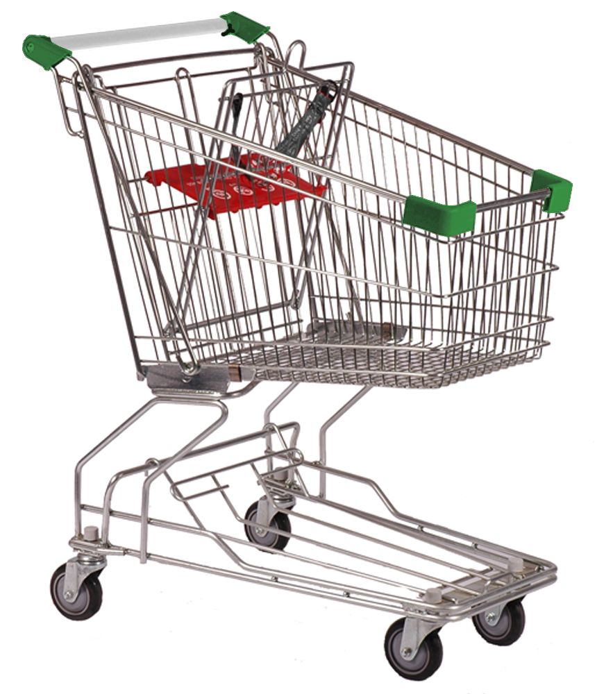 Image of 90 Litre Green Shopping Trolleys Carts